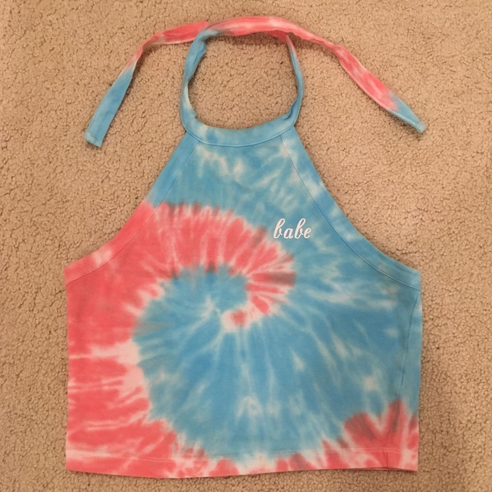 LA Hearts Tie Dye Babe Halter Top